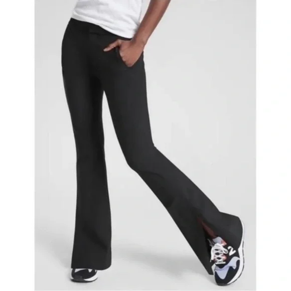 Athleta Stellar Flare Trouser Pant | Black | Size 14 - Picture 1 of 8